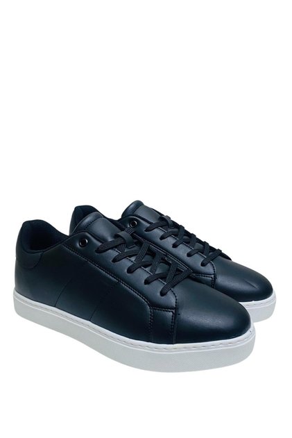Milan Black D Leather Look Mesh Lining Men's Sn Sneakers 9002