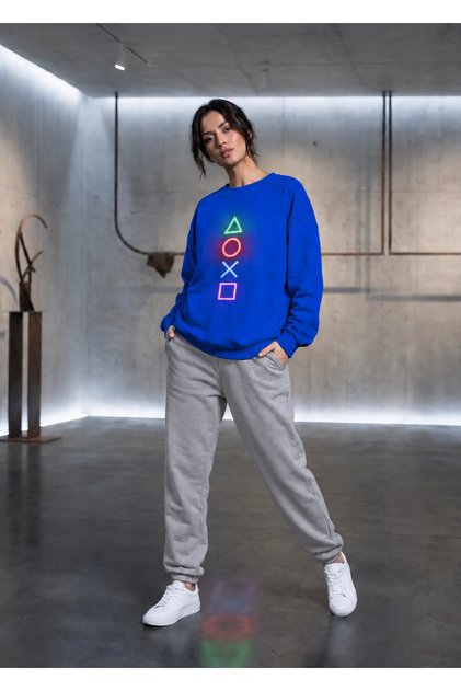 Zero Collar Sweat Suit 2-Piece Combination Oxo Printed Women's / Men's Unisex Model