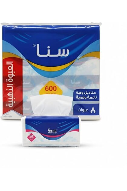 Facial Tissues 600 Sheets x 8 Pack