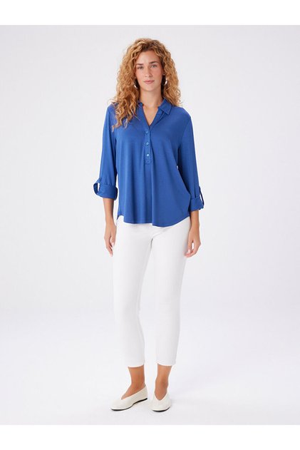 Kaçık Yaka Uzun Kollu T-Shirt W27TSH005