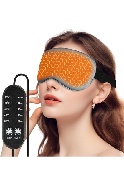 قناع نوم، قناع عين من الفولاذ السبائكي من ناكسيفلاي، قناع نوم سلكي يعمل بالـUSB مع التحكم في درجة الحرارة والوقت