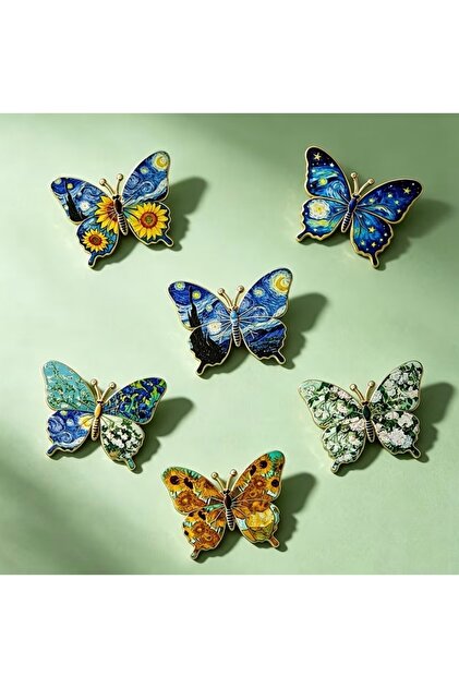 Van Gogh Museum 6’lı Kelebek Pin Broş