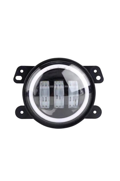 1 Pcs 4 inch Car LED Headlight 30W LED Fog Light With White Halo Ring DRL Angel Eyes Light For Jeep