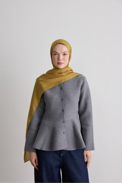 Honeycomb Pattern Silky Jacquard Shawl