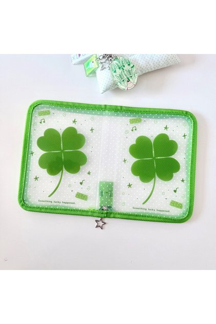 02 Cute A6 Stationery Storage Folder File PP Twill Zipper Pouch Document Bag Zip File Folder School