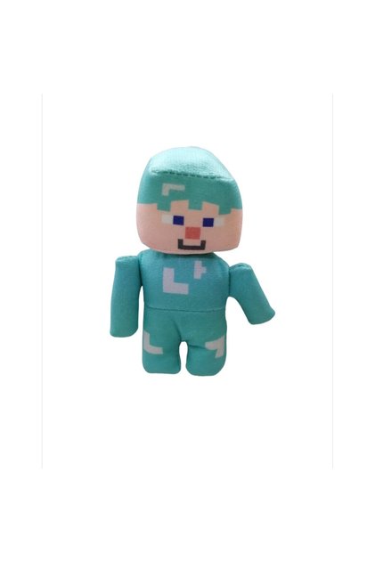 Jucarie de plus tip breloc, Minecraft Diamond Steve, 13 cm