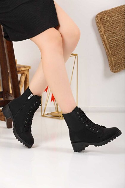 New Season Zippered Lace-Up Stylish Trendy Women's Boots 580
