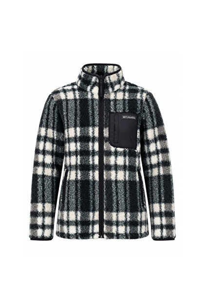 West Bend Print Full Zip II 2085854-011 Kadın Polar Siyah Beyaz