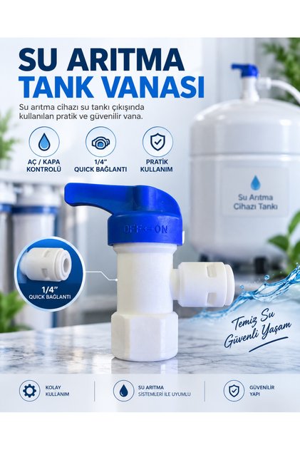 Su Arıtma Tankı için Tank Vanası 1/4 Quick
