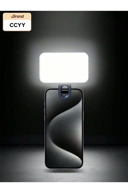 Portable Led Selfie Light Rechargeable Clip-On Photographic Fill Light - Usb-C Charging, 3 Lighting Modes & 3 Brightness Levels, 2200-6500K Color Temperature, for Tablet & Laptop