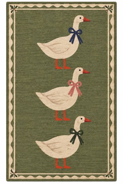 Eta Animal Figured Botanical Classic Pattern Woven Base Decorative Carpet Eta4262