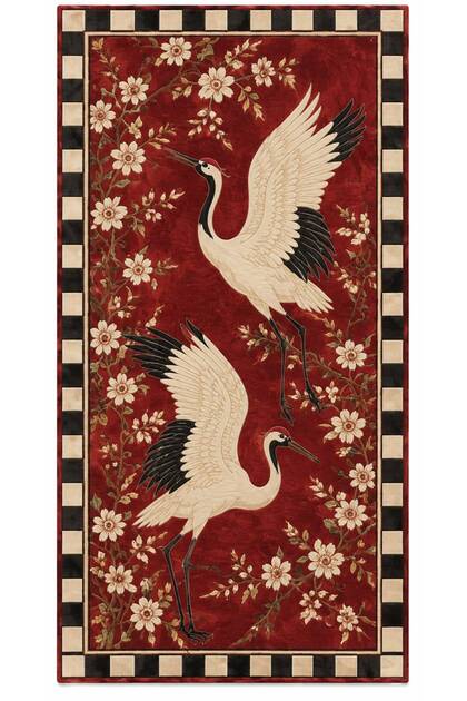 Eta Animal Figured Botanical Classic Pattern Woven Base Decorative Carpet Eta4260