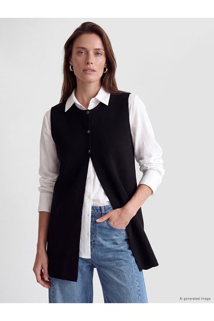 Crew Neck Women's Knitwear Vest (W6)