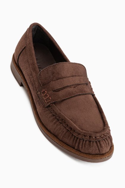 Carmel Brown Suede Penny Loafer Women's Shoes