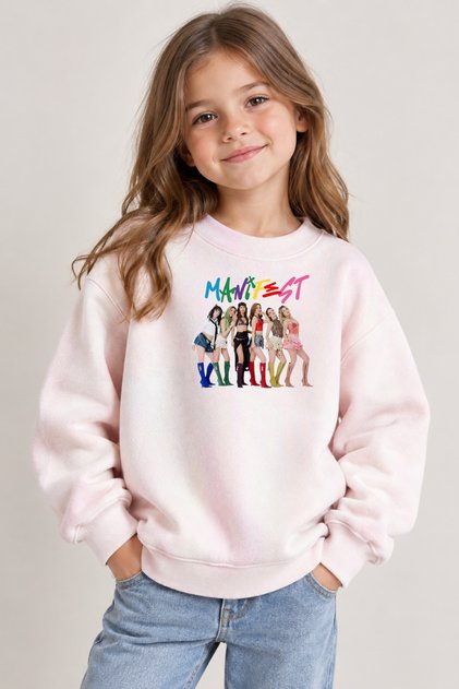 Manifest Group Design Printed Girls' Sweatshirt 4-14 Years