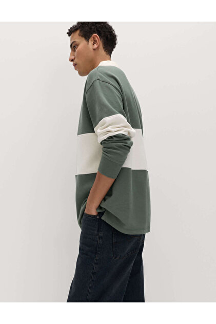 Çizgili Rugby Sweatshirt