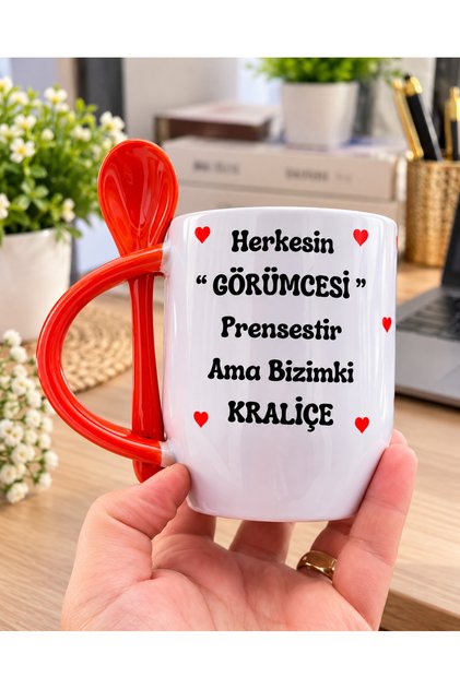 PORSELEN KAŞIKLI GÖRÜMCE KUPASI
