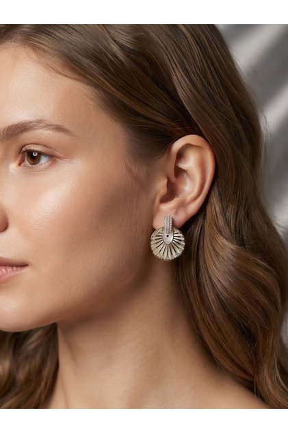 Solaris Taşlı Gold Küpe | xuping