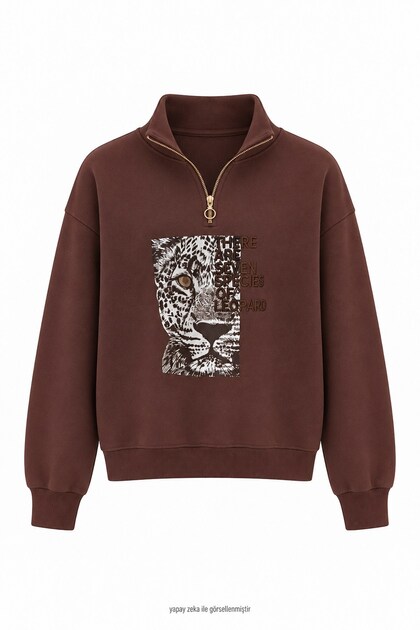 Seven Leopard Sweatshirt Brown