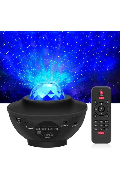 Proiector Cer Înstelat cu LED, Efect Stele și Valuri de Apă, Difuzor Bluetooth