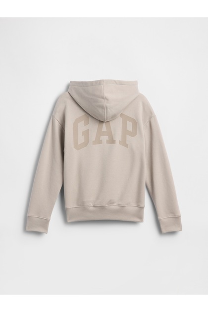 Erkek Çocuk Koyu Bej Relaxed Logo Sweatshirt
