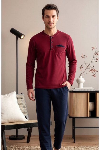 Long Sleeve Men's Pajama Set