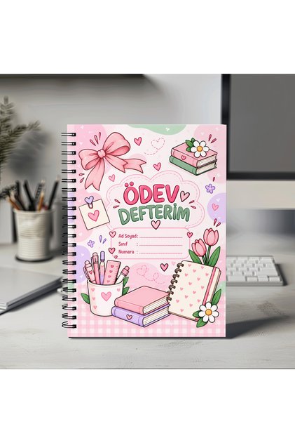 Ödev Defteri- Çiçekli Kapak - Haftalık Plan - 60 Haftalık - Ders Takip