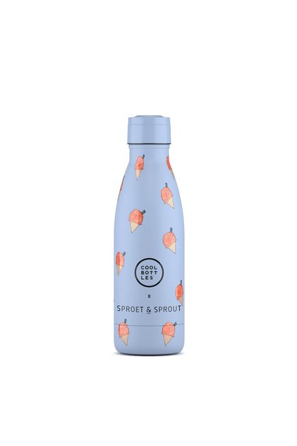 The Kids Bottle Blue Scoop Thermos Water Bottle with Straw 350 ml