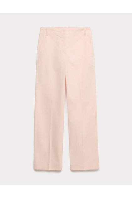 Pamuklu Straight Leg Pantolon