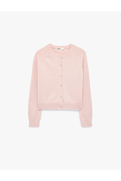 Long Sleeve Crew Neck Knit Cardigan