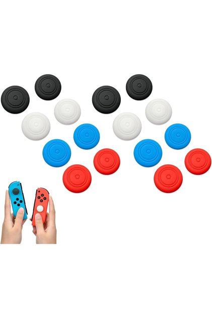 16Pcs Silicone Thumb Grip Caps for Switch,OLED and Lite,Anti-Slip Joystick Protective Covers