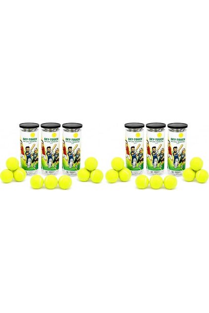SKY-TOUCH 3Pcs Tennis Balls : 135cm High Bounce Practice Balls in Sealed Tub parent asin