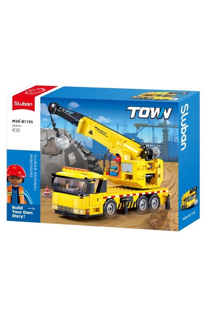 Set de construcție oraș, 293 piese, Macara demolatoare cu bilă