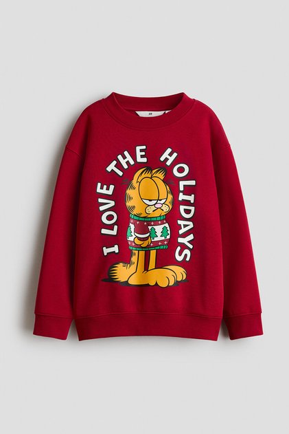 Bol Kesimli ve Baskılı Sweatshirt