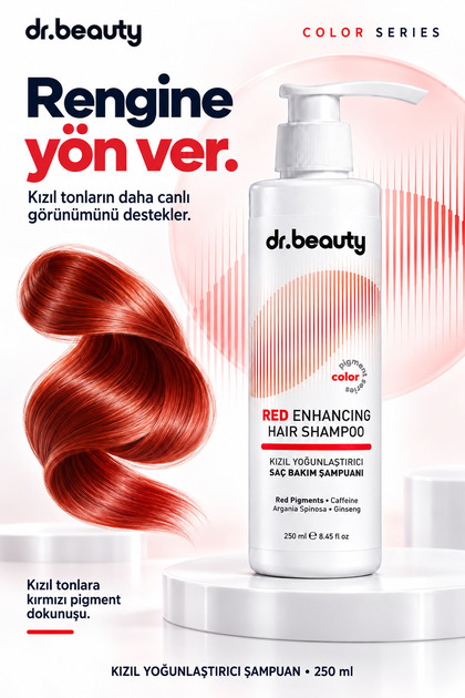 Kırmızı Şampuan - Kızıl Yoğunlaştırıcı 250 ml - Dr. Beauty Red Enhancing