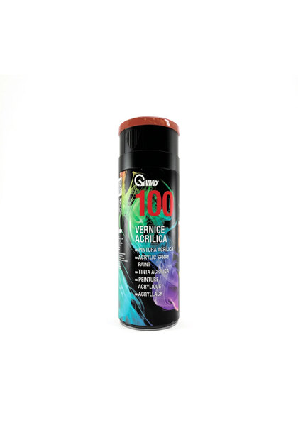 Vopsea acrilică emailată spray, maro lucios, pentru metal, plastic și lemn, 400 ml