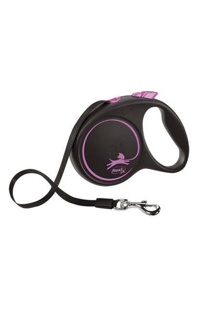 Black Design m Size Pink 5Mt Ribbon Leash