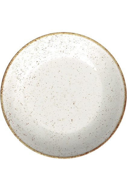 Rustic Brown 22 cm Decorated Porcelain Deep Plate