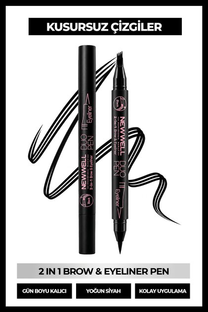 Duo Pen 2-in-1 Brow & Eyeliner Black 01 2 ml