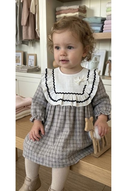 Nola Smoked Plaid Baby Girl Dress 9-24 Months