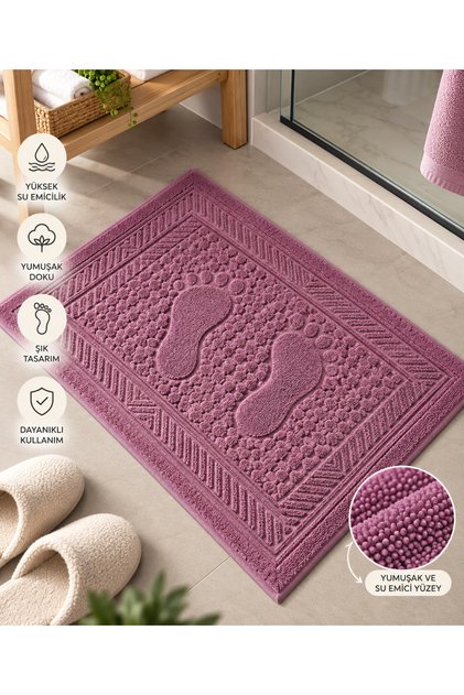 Woven Cotton Absorbent and Soft Textured Foot Towel 50 X 70 cm