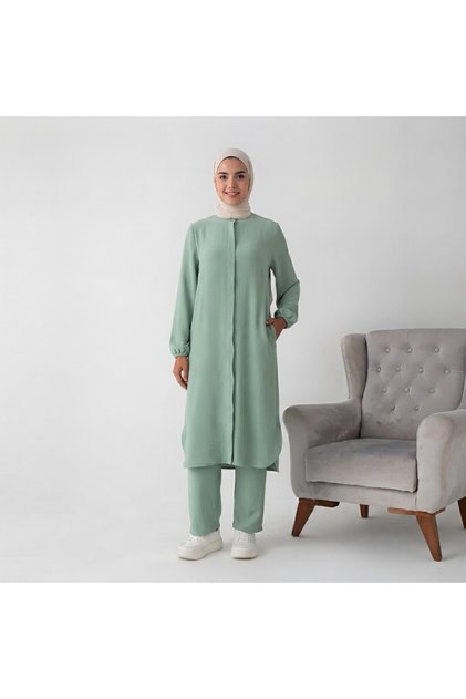 Aerobin Fabric Hajj and Umrah Dress - 2 Piece Mint Green