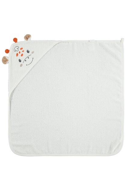 Giraffe Printed 75X75 cm Towel - Ecru
