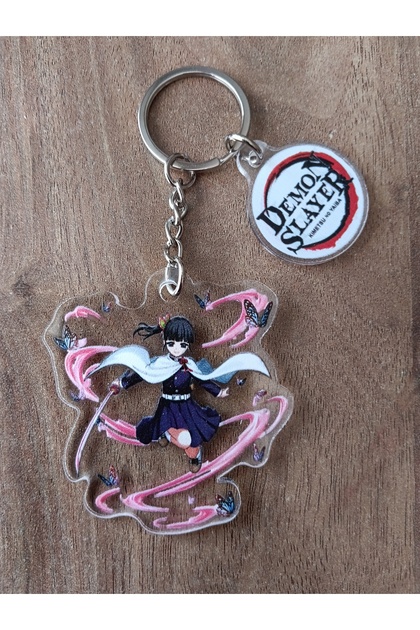 Owl Bag Demon Slayer: Kimetsu No Yaiba Anime Series Kanao Tsuyori Patterned Acrylic Keychain Bag Ornament