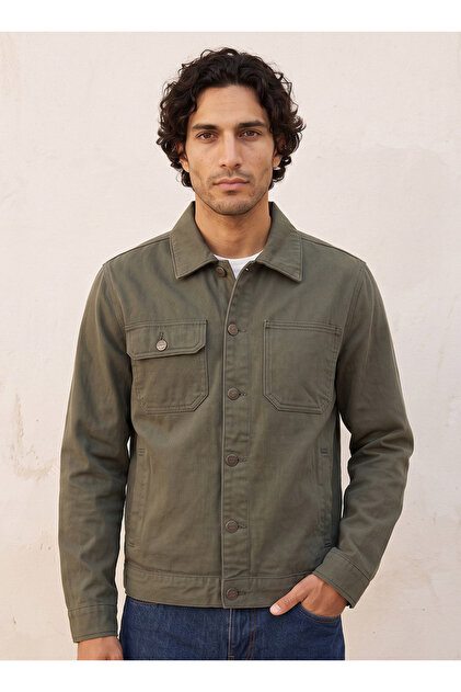 Denim Trucker Jacket with Chest Pocket