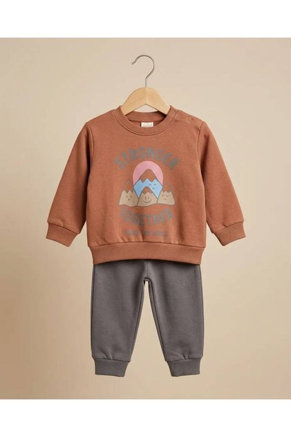 2-Piece Baby Boy Set Printed 100% Cotton 6-9-12-18-24 Months Top and Bottom 2-Piece Newborn Baby Set