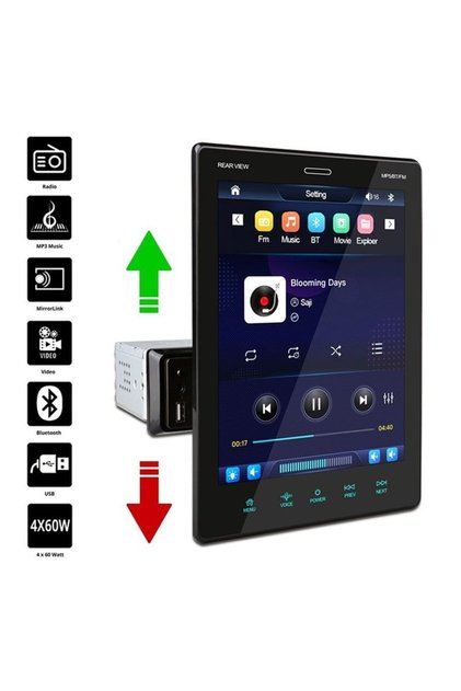 Ηχοσύστημα Αυτοκινήτου Universal 1DIN (Bluetooth/USB) με Οθόνη Αφής 9.5" - Car MP5 Player Vertical