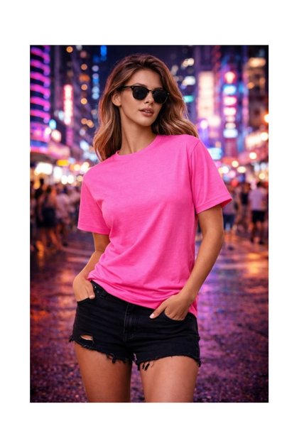Tricou unisex din triplu amestec, Electric color, - JT004