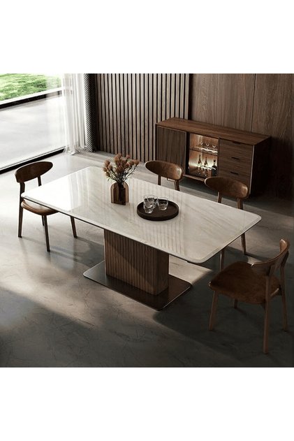 Modern Beyaz MDF Tezgahlı Yemek Masası