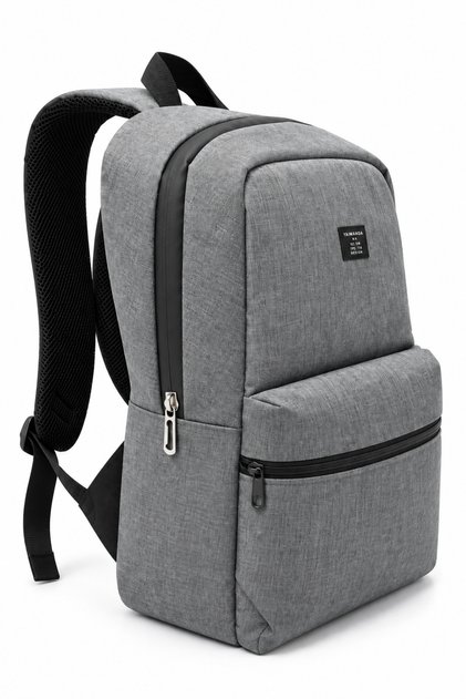 Waterproof Fabric 2-Compartment Backpack with Zipper Feature